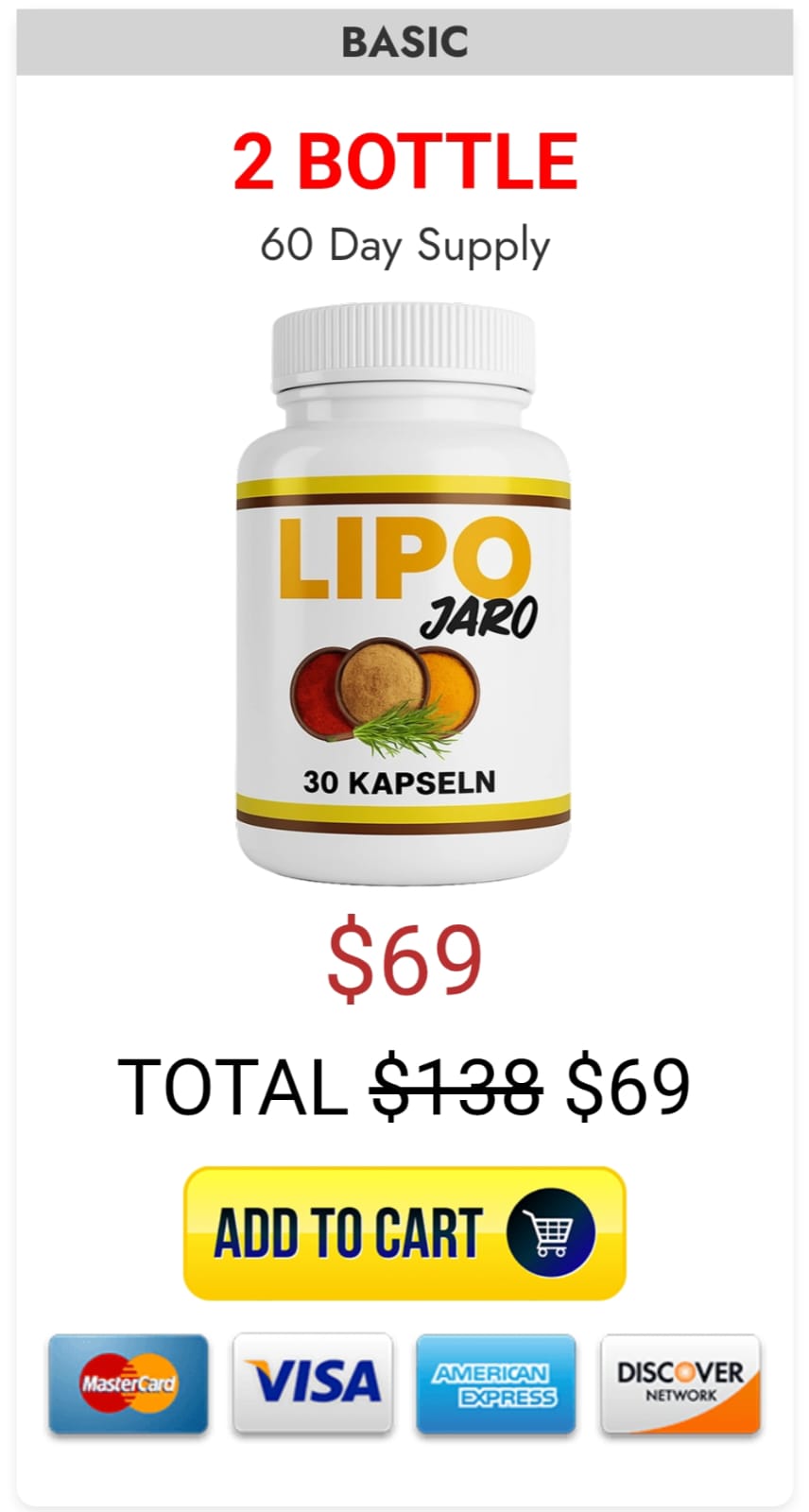 LipoJaro 2 Bottle Price